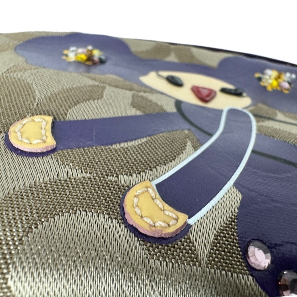 Coach Poppy Chan Violette Japanese Rare Signature C Purple Cosmetic Make-Up Bag - Picture 9 of 14
